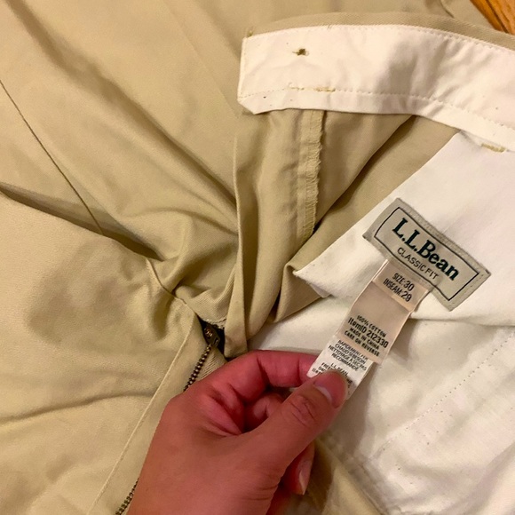 Classic fit Men’s trousers LL Bean size 30 in cream - Picture 5 of 5